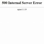 『500 Internal Server Error』と真っ白画面が表示された。